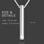 Ristake Urn Necklace for Ashes, Memorial Cremation Jewelry Stainless Steel Keepsake Jewelry