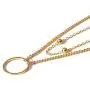 Konpicca 18K Gold Plated Chain Choker Necklace Tiny Pearl Lucky Heart Circle Link Necklace Sets Minimalist Layering Stacking Jewelry for Women