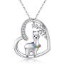 JUSTKIDSTOY Llama Necklace Jewelry Sterling Silver Cute Animal Alpaca Pendant Necklace Birthday Gifts for Women Girls