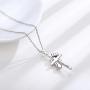 JUSTKIDSTOY 925 Sterling Silver Lives Matter Cross Pendant Necklace Jewelry Black Equality Movement Gifts for Women Friend