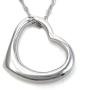 Pearl of Dream Perfect Love Open Heart [Large Size] Sterling Silver Pendant Necklace