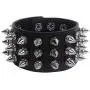 León Jewelry Rivet Studded Bracelet Wide Leather Cuff Wrap Adjustable Buttons Black Goth Punk Rock Costume Wristband León Jewelry Rivet Studded Bracelet Wide Leather Cuff Wrap Adjustable Buttons Black Goth Punk Rock Costume Wristband