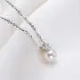 Pearl Necklace Single Freshwater White Pearl Pendant Bar Necklace with Silver Chain Jewelry Gifts for Women Girls Pearl Necklace Single Freshwater White Pearl Pendant Bar Necklace with Silver Chain Jewelry Gifts for Women Girls