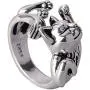 kimairy Cat Rings, Flash Mens Cat Ring Gifts for women Girls Adjustable Paws Finger Silver Cute Rings Cat Lovers Animal Ring For Men