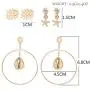 Bmadge Gold Geometric Earrings Exaggerated Statement Earrings Punk Stylish Sectored Twisted Earring Jewelry for Women and Girls