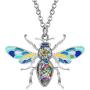 DUOWEI Enamel Honey Bee Necklace Charms Insect Bee Pendant Jewelry Gifts for Women Teen Girls Kids