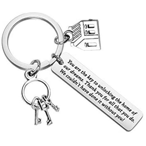 ENSIANTH Realtor Keychain Thank You Realtor Keychain Real Estate Agent Gift Buying and Selling Keychain