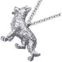 DOWAY Antique Rose Gold/Silver Plated Sweet German Shepherd Necklace Pet Dog Pendant Novelty Metal Jewelry for Women Girls Charm Party Gift