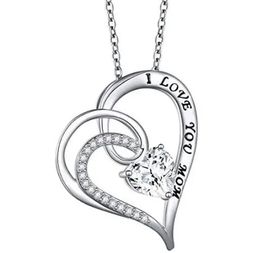 S925 Sterling Silver I Love You Mom Heart Pendant Necklace for Mother Mama Mommy Mum Birthday Jewelry Gifts S925 Sterling Silver I Love You Mom Heart Pendant Necklace for Mother Mama Mommy Mum Birthday Jewelry Gifts