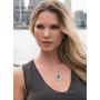 [Presented by Miss New York] Leafael''Angels Teardrop'' Made with Premium Crystals Blue Zircon Jewelry Set Earrings Necklace, 18'' +2'', Nickel/Lead/Allergy Free, Luxury Gift Box