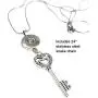 Key Pendant Snap Charm Necklace Stainless Steel 24 Inch Key Pendant Snap Charm Necklace Stainless Steel 24 Inch