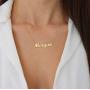 Custom Name Necklace Personalized 18K Gold Plated Nameplate Pendant Gift for Women