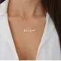 Custom Name Necklace Personalized 18K Gold Plated Nameplate Pendant Gift for Women