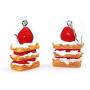 Food Earrings - Handmade Earrings Resin Food Hook Dangle Earrings,Acrylic Colored Clay Fruit Earrings,Cute Dangly Earrings Gifts for Women/Girls