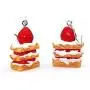 Food Earrings - Handmade Earrings Resin Food Hook Dangle Earrings,Acrylic Colored Clay Fruit Earrings,Cute Dangly Earrings Gifts for Women/Girls
