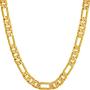 LIFETIME JEWELRY 6mm Figaro Chain Necklace for Men & Women 24k Real Gold Plated
