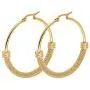 IDB Surgical Stainless Steel Big Hoop Mesh Style Earrings - Gold tone / Silver tone - 2 different sizes to choose from
