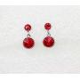 Faship Gorgeous Swarovski Rhinestone Crystal Floral Necklace Earrings Set