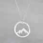 Friendship Snowy Mountain Peak Necklace Magnificent Things Good Luck Pendant with Message Card Calling Hiking Gifts