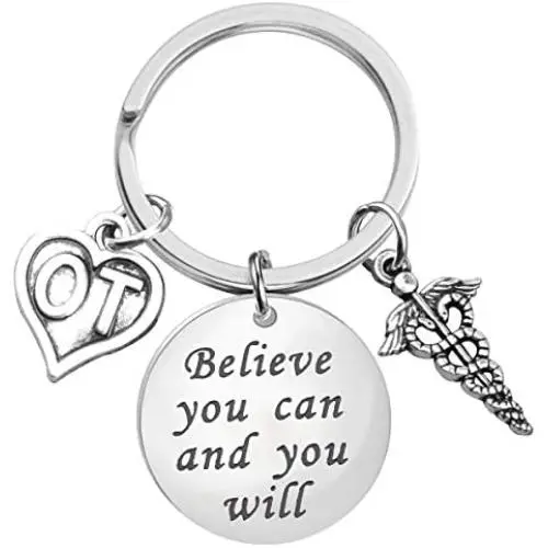 Occupational Therapy Jewelry OT Medical Keychain Believe You Can and You Will Graduation Gift for Occupational Therapist Occupational Therapy Jewelry OT Medical Keychain Believe You Can and You Will Graduation Gift for Occupational Therapist