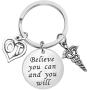 Occupational Therapy Jewelry OT Medical Keychain Believe You Can and You Will Graduation Gift for Occupational Therapist
