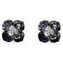 Effy Splash 925 Sterling Silver Sapphire Flower Earrings, 1.22 TCW IES0E854M0
