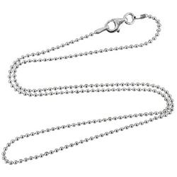 FashionJunkie4Life Italian 925 Sterling Silver 1.5mm Ball Bead Chain Necklace - 16, 18, 20, 22, 24, 30''
