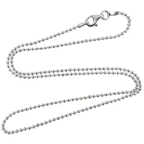 FashionJunkie4Life Italian 925 Sterling Silver 1.5mm Ball Bead Chain Necklace - 16, 18, 20, 22, 24, 30'' FashionJunkie4Life Italian 925 Sterling Silver 1.5mm Ball Bead Chain Necklace - 16, 18, 20, 22, 24, 30''
