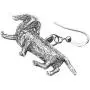 NEWEI Plated Alloy Antique Gold Miniature Dachshund Dog Earrings For Women Girls Drop Dangle Charm Pet Jewelry Gifts