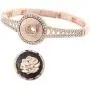 Rose Gold Snap Charm Bracelet with 18mm Flower Snap