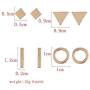 12 Pairs Tiny Stud Earrings Set for Men Women - Black Silver Golden Square Round Bar Triangle Stud Earrings Jewelry