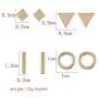 12 Pairs Tiny Stud Earrings Set for Men Women - Black Silver Golden Square Round Bar Triangle Stud Earrings Jewelry 12 Pairs Tiny Stud Earrings Set for Men Women - Black Silver Golden Square Round Bar Triangle Stud Earrings Jewelry