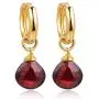 Piara Genuine Red Garnet Drop Earrings, Handmade 18K Gold Plated Dangle Earrings, Earrings Hoops Jewelry For Women, January Birthstone Piara Genuine Red Garnet Drop Earrings, Handmade 18K Gold Plated Dangle Earrings, Earrings Hoops Jewelry For Women, January Birthstone