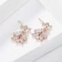 SWEETV Marquise Wedding Birdal Earrings for Brides,Bridesmaid Earrings Gifts, Crystal Dangling Drop Earrings for Women Wedding Birdal Prom Jewelry