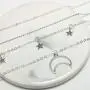 TseanYi Layering Moon Star Necklaces Silver Crescent Moon Pendant Necklace Vintage Bead Choker Necklace Chain Jewelry for Women and Girls