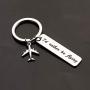 Gzrlyf Id Rather be Flying Keychain Airplane Keychain Aviation Gifts for Pilots Flight Attendant Traveler Gifts
