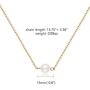 Zealmer Womens 16K Gold Plated Necklace & Stud Earrings Jewelry Set