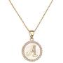 Moiom Letter Pendant Necklace Dainty 14k Gold Plated Initial Necklaces for Women Girl Cute Smile Necklace Friendship Mom Bridesmaid Birthday Gift Necklace
