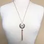Gypsy Jewels Long Tassel Fleur De Lis Simple Chain Necklace & Dangle Earring Set Gypsy Jewels Long Tassel Fleur De Lis Simple Chain Necklace & Dangle Earring Set
