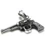 Xusamss Punk Titanium Steel Revolver Gun Pendant Necklace,24inches Link Chain