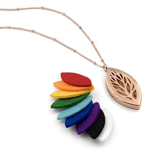 Leaf Diffuser Necklace (Rose Gold) Leaf Diffuser Necklace (Rose Gold)
