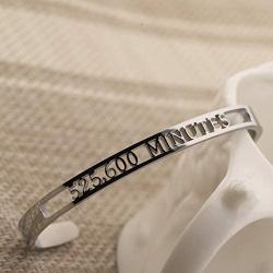 SEIRAA Rent Season of Love 525,600 Minutes Cuff Bangle Inspired Bracelet Broadway Musical Jewelry Gift for Her