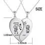 S925 Sterling Silver Mens Womens Couple Lovers Friendship BFF Matching Pendant Necklace for 2 S925 Sterling Silver Mens Womens Couple Lovers Friendship BFF Matching Pendant Necklace for 2