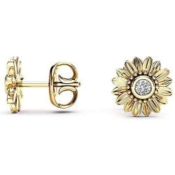 Sunflower Stud Earrings Copper You are My Sunshine Sunflower Jewelry for Women
