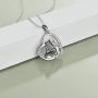YFN Horse Pendant Necklace Jewelry 925 Sterling Silver Girls Embrace Horse Gift for Women Girls (A Horse with Girl Necklace)