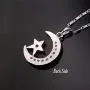 U7 Statement Islamic Jewelry I Love You to The Moon and Back Crescent Moon Star Pendant Necklace