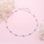Sterling Silver Jewelry Choker Necklace Pendant Disc Chain Statement Necklace For Women Girls 13+3 inches
