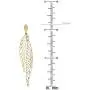 Kooljewelry 14k Yellow Gold Diamond-cut Leaf Dangle Earrings Kooljewelry 14k Yellow Gold Diamond-cut Leaf Dangle Earrings
