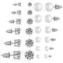 SUNSCSC Womens Stainless Steel Round Clear Cubic Zirconia Pearl Stud Earrings for Girls Gift 12 Pairs SUNSCSC Womens Stainless Steel Round Clear Cubic Zirconia Pearl Stud Earrings for Girls Gift 12 Pairs