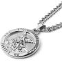 HZMAN St Michael The Archangel Catholic Medal Stainless Steel Amulet Pendant Necklace 22+2'' Rolo Curb Chain